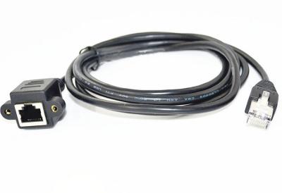 China High speed Cat5e RJ45 male to female mount pannel indoor UTP extension Network Cable for sale