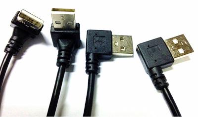 China Manufacture up down right left angle usb Type A cable for sale