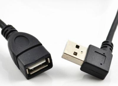 China Right angle USB 2.0 A male to female extension cable for sale