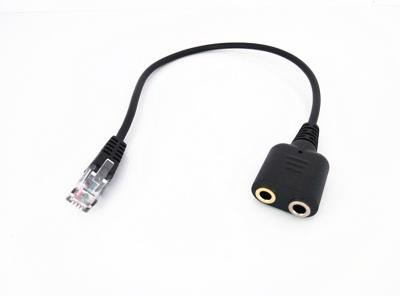 China Phone Headset Plug to RJ9 Audio Adapter Cable for sale