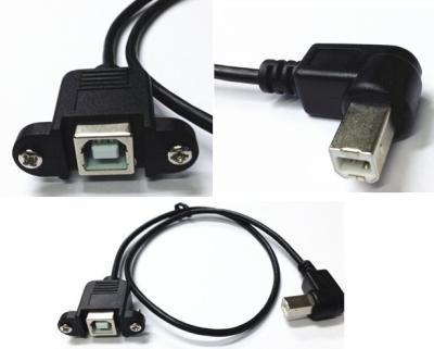 China 0.5m USB 2.0 B female to Right 90 angle B male printer short extension cable for sale