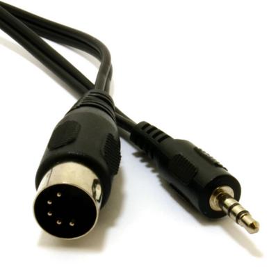 China 0.5M 5 Pin Din MALE To 3 Pole 3.5mm male Audio Cable for sale