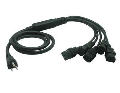 China USA Nema 5-15P male to 5x C13 Power cord 1.5M for sale