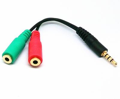 China High quality 3.5mm Headset and microphone splitter cable for sale