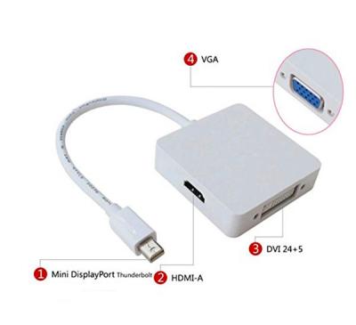 China Mini DisplayPort Thunderbolt DP to DVI VGA HDMI Adapter cable For Mac Book, iMac, Mac Book for sale