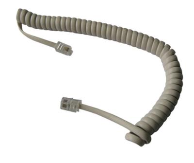 China Coiled 4P4C Flat Telephone Cable for sale