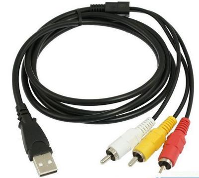 China USB A male to 3RCA cable for TV for sale