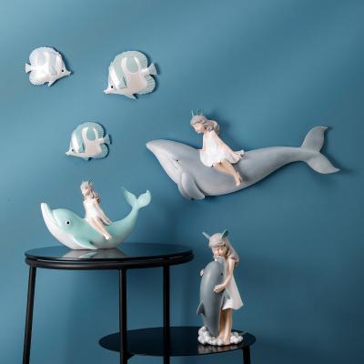 China Nordic minimalist home decoration resin opens three-dimensional children's room decoration wall decoration for sale