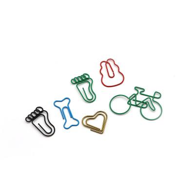 China New hot sale cute creative multi hollowed LANTIAN factory office home school metal paper clips colorful package OEM for sale