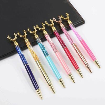 China Metal Pen New Christmas Style Promotional Customized DIY Gift Pen Metal Pen Deer Shape Lovely Gift Ballpoint Pen for sale