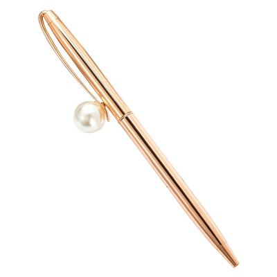 China Fashion Advertising Gift Pearl Gift Pens New Fashion Large Ballpoint Pen Luxury Customize Gift Pearl Metal Pen For Wedding Advertising for sale