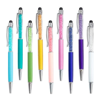 China Promotion Gift Bling Crystal Stylus Pen High Quality Gift Engraved Logo Pen Stylus Metal Crystal Bling Ballpoint Pen for sale