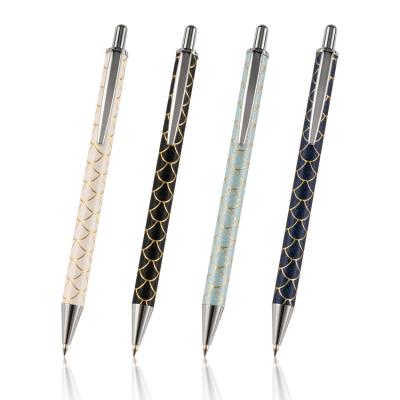 China office & School Pen Low MOQ Novelty PU Leather White Metal Pen Chinese Pens Custom Logo Nice Gift Ballpoint Pen Enrollment Pen for sale