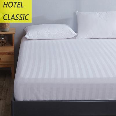 China 5 Stars 600T Nondisposable Comfortable Luxury Hotel Cotton Nondisposable 100% Linen White Bed Sheets Set For King Size or Customized for sale