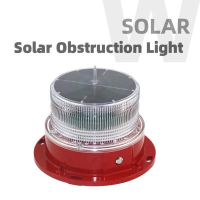 China Solar LED Chimney Obstruction Light Cast Aluminium Salt Resistant for sale