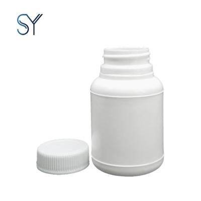 China Factory direct sale 150ml mouth 150ml cap bottle cap large capacity eco-friendly white pe medicine plastic bottle for sale