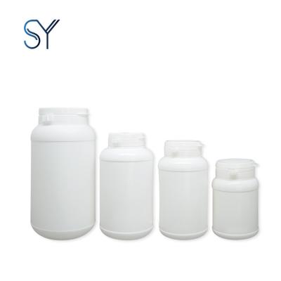 China Durable White Opaque Tearproof Cover Pill Capsule Bottle Vitamin Bottle Food Grade HDPE Pull Ring Bottle for sale