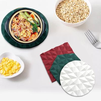 China New Viable Heat Resistant Non-Slip Washable Insulation Mat Placemats Kitchen Food Grade Silicone Table Mat Coffee Coaster Place Mat for sale