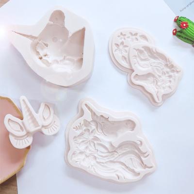 Chine Unicorn Candle Chocolate Decoration Cake Sustainable Silicone Molds DIY Handmade Christmas Baking Tools Fondant Silicone Mold à vendre