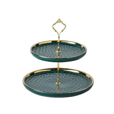 China Ceramic Cake Stand Custom Removable Dismountable Tray Wedding Dessert Fruit Snack 3 Tier Cake Display Stand Cupcake Stand For Different Occasions Te koop