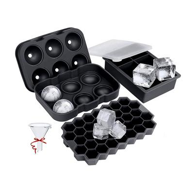 China Factory Direct Selling Whiskey Silicone Ice Ball Mold Viable Round Square Box Ice Hockey Mold en venta