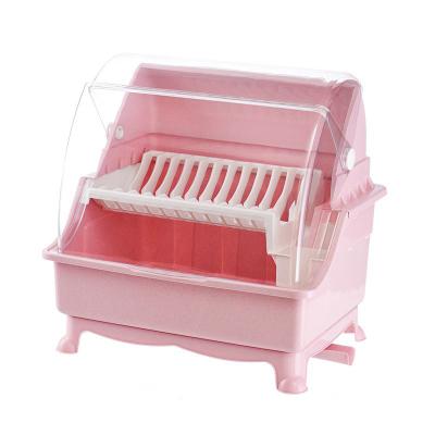 China Durable Large Capacity Double-Layer Plastic Dishes Rack Kitchen Dish Drying Rack Rack Dish Drainer Rack à venda