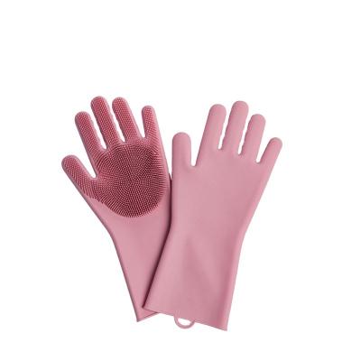 China Kitchen Magic Dish Reusable Factory Silicon Dishwashing Gloves Scrubber Custom Heat Resistant Cleaning Wash Mitts en venta