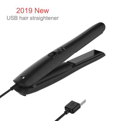 China Smallest Electronic Hair Straightener Beauty Product Wireless Mini USB Hair Straightener Battery for sale