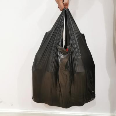 China Disposable Heavy Duty T Shirt Plastic Carry Out Bag Garbage Bags Garbage Bag On Roll for sale