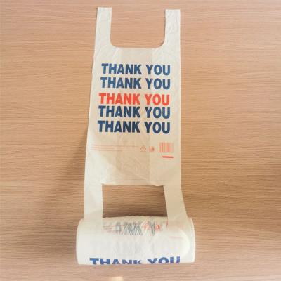 China Factory Sale Folding Poly T-Shirt Plastic Bags Bag Food Bag On Roll for sale