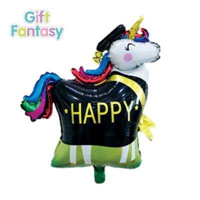 China Gift Toy China Balloon Factory Custom 22 Inch Shape Foil Balloon Unicorn Balloon Student Graduation Party Animal Decoration for sale