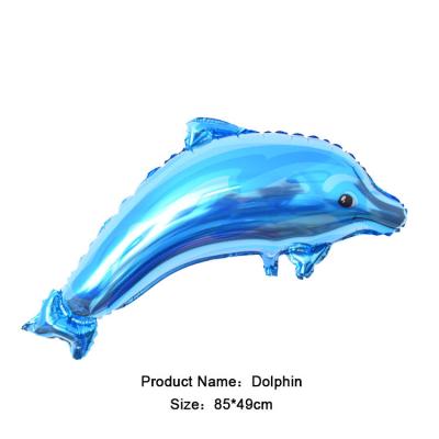 China Gift Toy Dolphin Self Inflating Foil Balloon Custom Ocean Animal Modeling Made New Idea Helium Balloons Baby Party Balloon Globos for sale