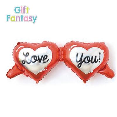 China Gift Toy Wholesale globos love balloon for wedding party Valentine's Day sunglasses love helium foil balloon love kiss balloons for sale