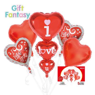 China Gift Toy Wedding Love Letter Foil Balloon Helium Foil Balloons Valentine's Day Gift Engagement Party Balloon Set I Love You for sale