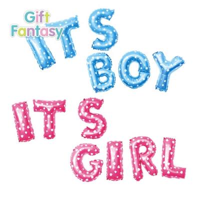 China Gift Toy Its A Girl Foil Balloon Set Her A Boy Foil Balloon Set 16 Inch Baby Shower Party Decorations Celebrate New Baby Letter Balloon for sale