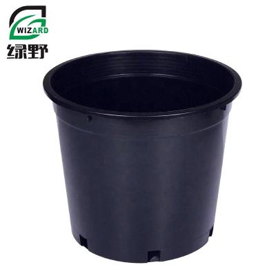 China Modern Round 1/2/3/5/6/7Gallon Bucket Thicken Plastic Flower Pots Garden Balcony Planters Black Gallon Pot for sale