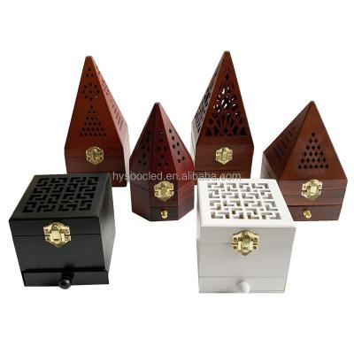 China Wholesale Wooden Charcoal Holder Accessories Hookah Incense Censers Mubkhar Bakhoor Chinese Arab Censer Censer Burner Censer for sale