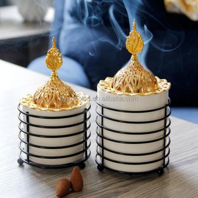 China Chinese Incense Style Sensitive Medium Eastern Europe Censer For Home Decoration Censer Stick Holder Aroma Marble Incense Holder for sale