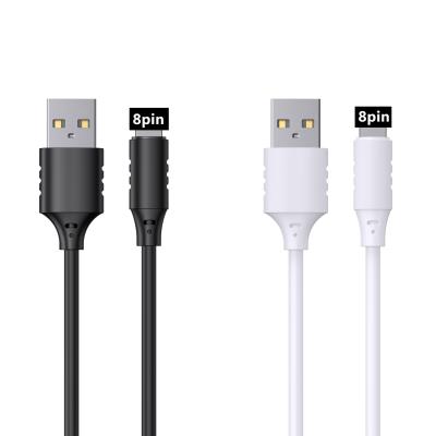 China Silicone 2.4A USB 8 Pin Cable Mobile Phone High Speed ​​Fast Charging Liquid for sale