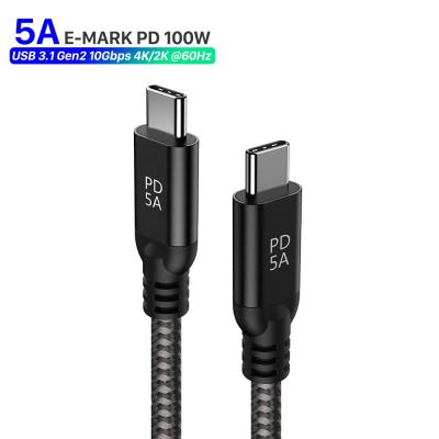 China MP3/MP4 Player Computer Charging 100W USB Type-C To Type C Male To Male USB 3.1 Phone Charger USB C Data Cable For Macbook for sale