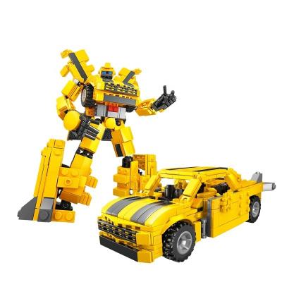 China Interesting building block self assembly kit building block diy toys car bricks boy educational intelligent developing robot for sale