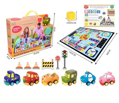 China Toy Hot Sale Playmat Soft Free Friction Wheel Children Model Car Toy For Children for sale