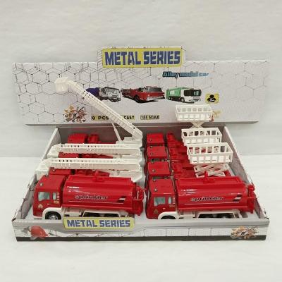 China Diecast Toy Diecast Fire Engines For Kids 1:55 Die-Cast Metal Toy Slide Alloy Fire Set Fire Truck for sale