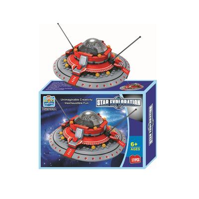 China Kids Classic Creative Game Building Blocks Toys Design Spaceship UFO Plastic Bricks Plastic Building Funny Adult Toys On Christmas Sales for sale