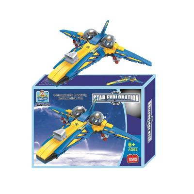 China Shantou Children's DIY Toys Mini DIY Plastic Children's Spaceship Toys Building Block Figures With Cheap Price Of Kids Idea Development for sale