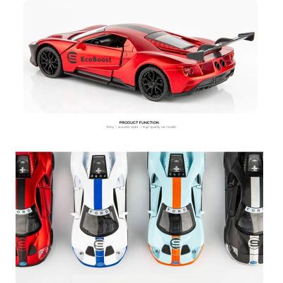 China 2020 New Diecast Model Toy Electronic Pull Back Diecast Toy Vehicles Alloy Car Ford-GT Safty High Quality Material for sale