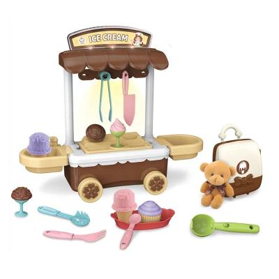 China Softly Doll 2022 New 12 Inch 3D Eyes With Ice Cream Cart Store Set Fashion Toys For Girls Dolls for sale