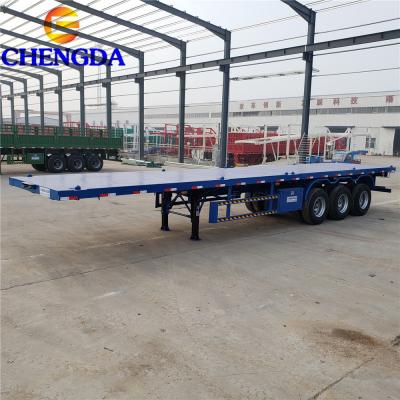 China Truck Trailer 40ft Container Flatbed Semi Trailer for sale