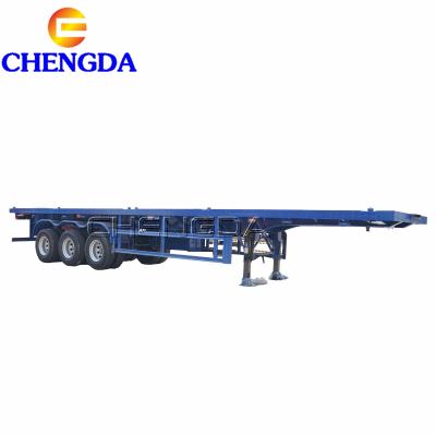 China Hot selling 3 axle truck trailer 40ft semi flatbed trailer flatbed trailer for sale 20ft on sale for sale