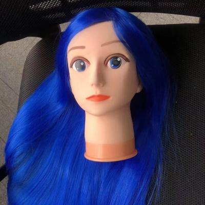 China 2021 fashion color wigs hair lace front lead wigs blue braid-african wig-braid-blue wigs CURLY STRAIGHT for sale